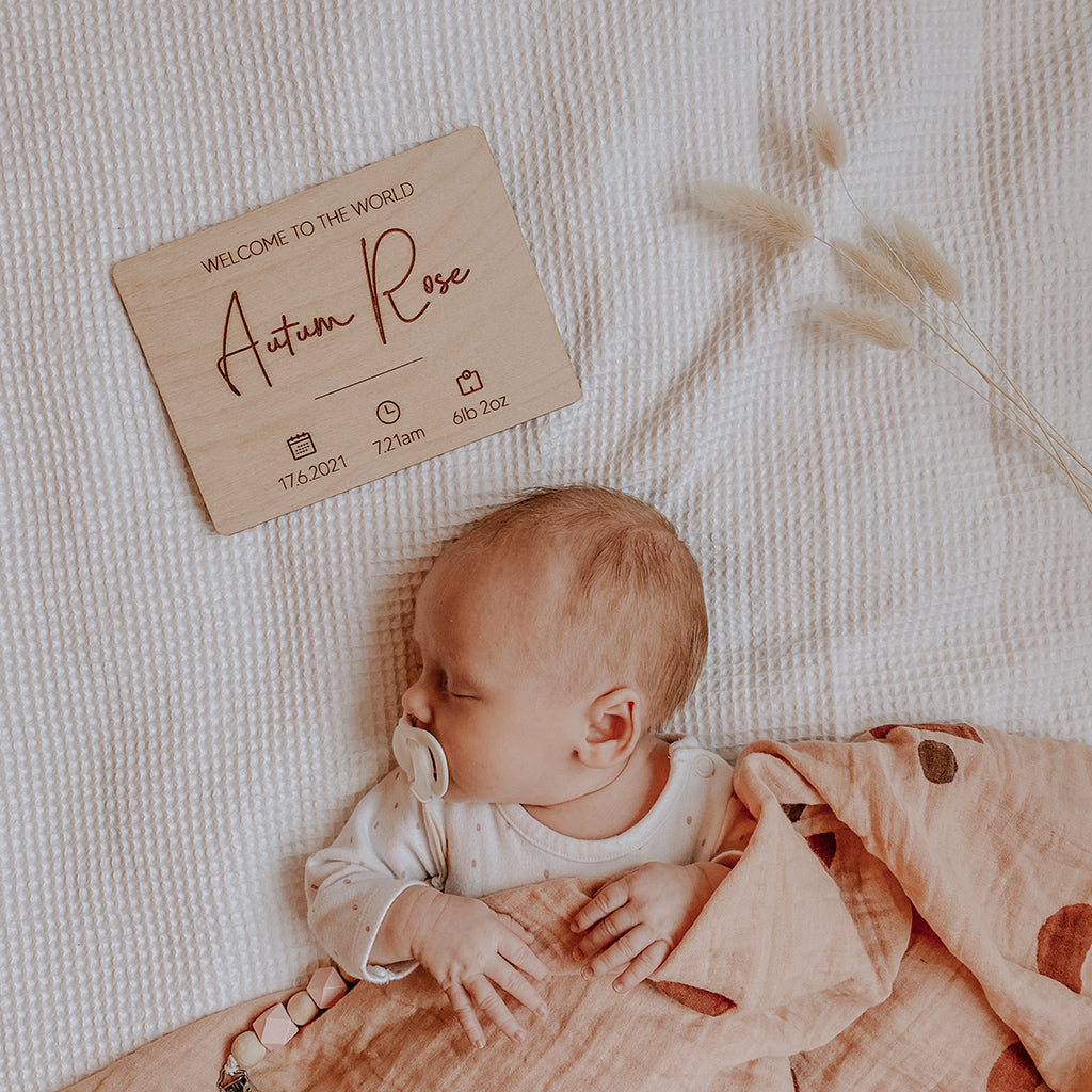 Welcome to the World Birth Plaque