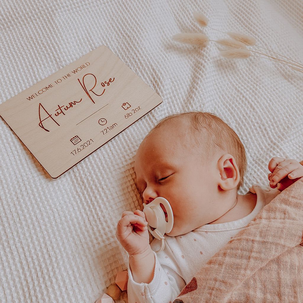 Welcome to the World Birth Plaque