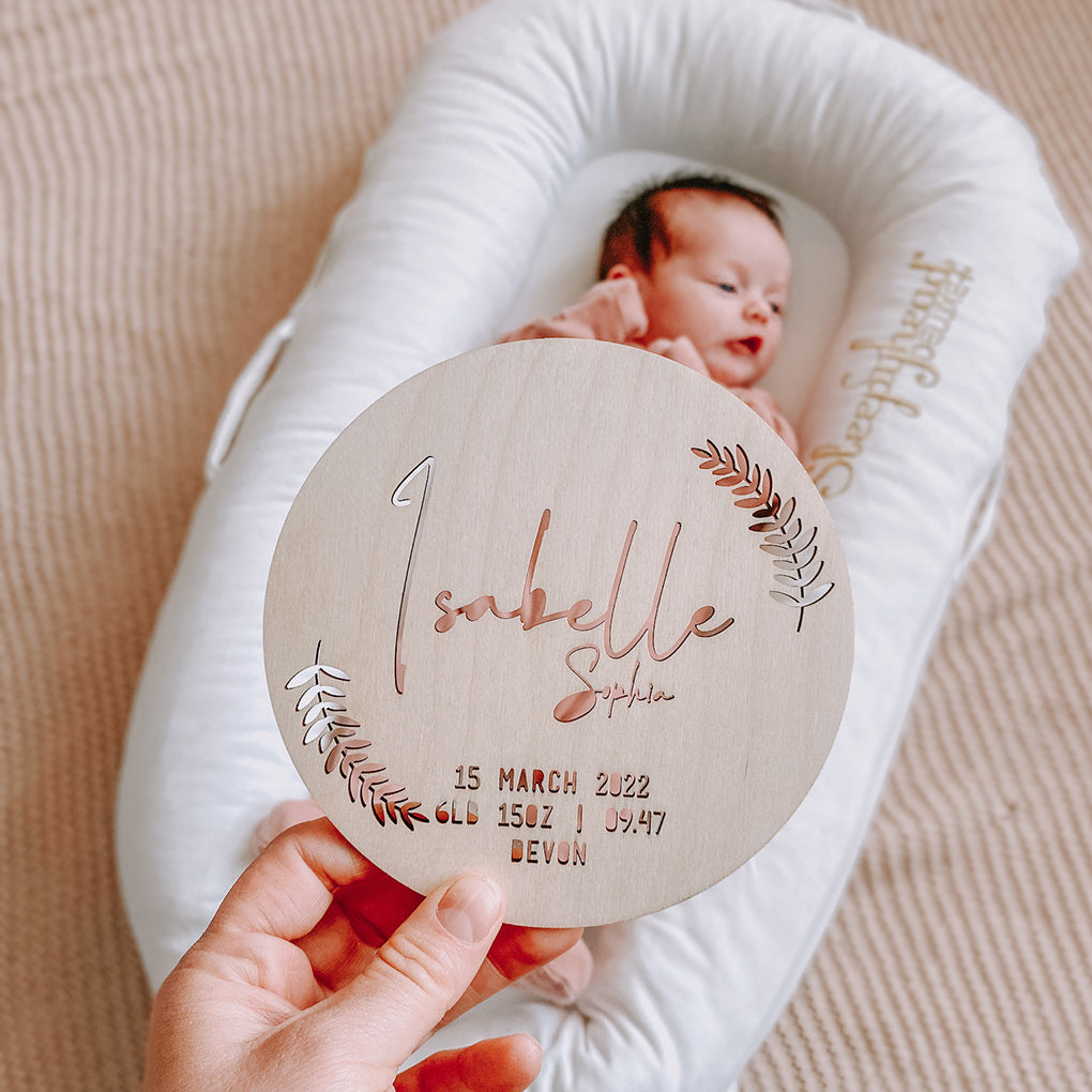 Fern Birth Plaque