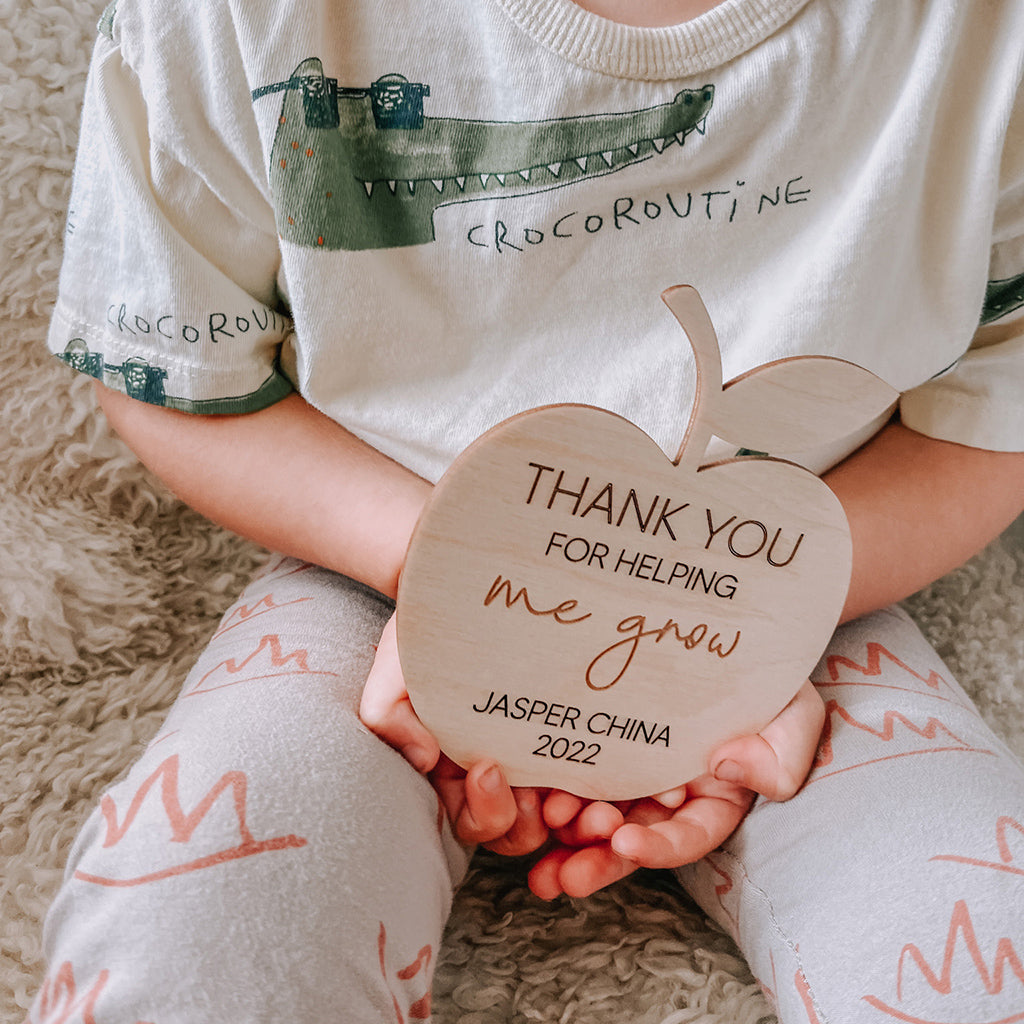 Helping Me Grow Apple Personalised Gift