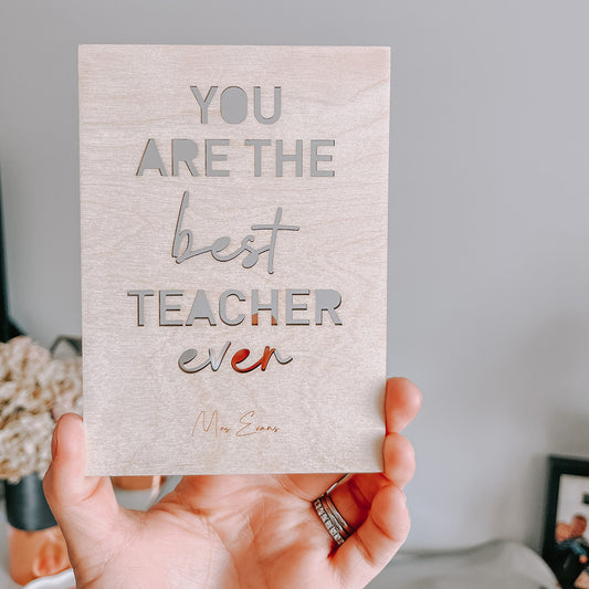 Best Teacher Postcard Personalised