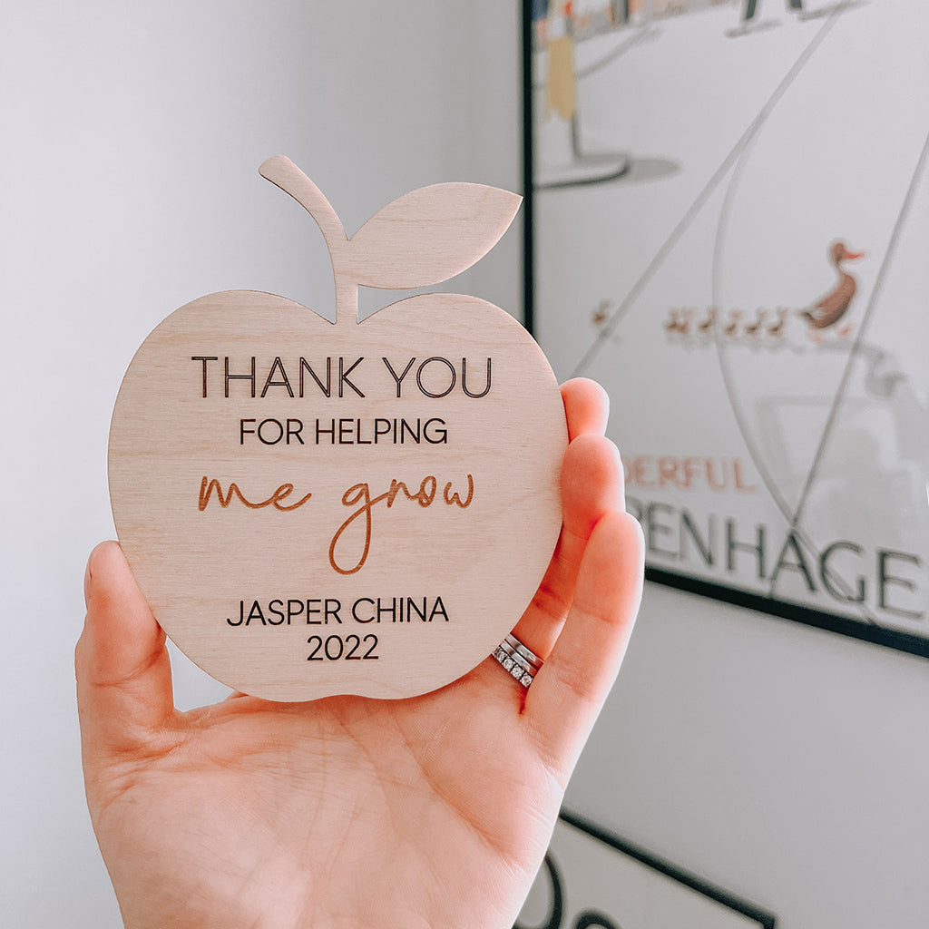 Helping Me Grow Apple Personalised Gift