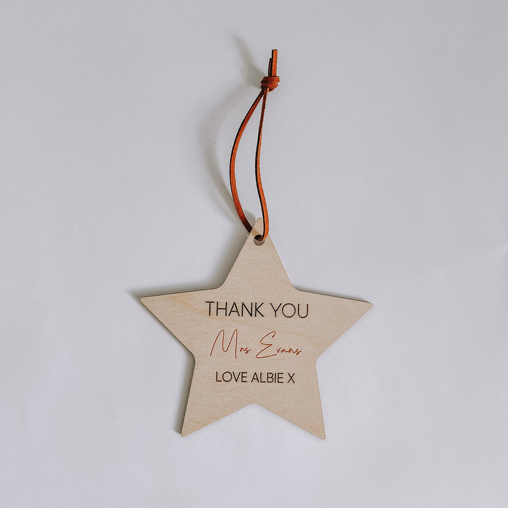 Thank You Star Personalised Gift