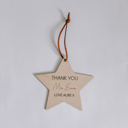 Thank You Star Personalised Gift