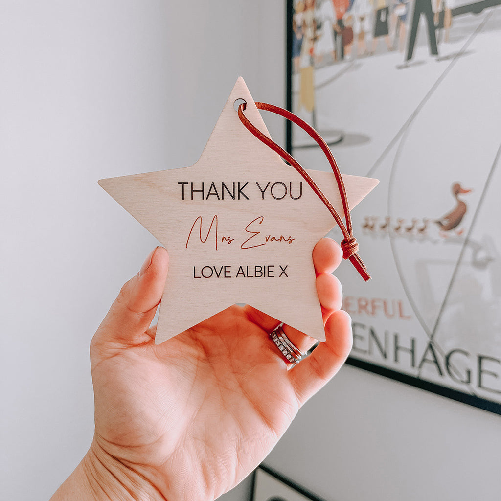 Thank You Star Personalised Gift