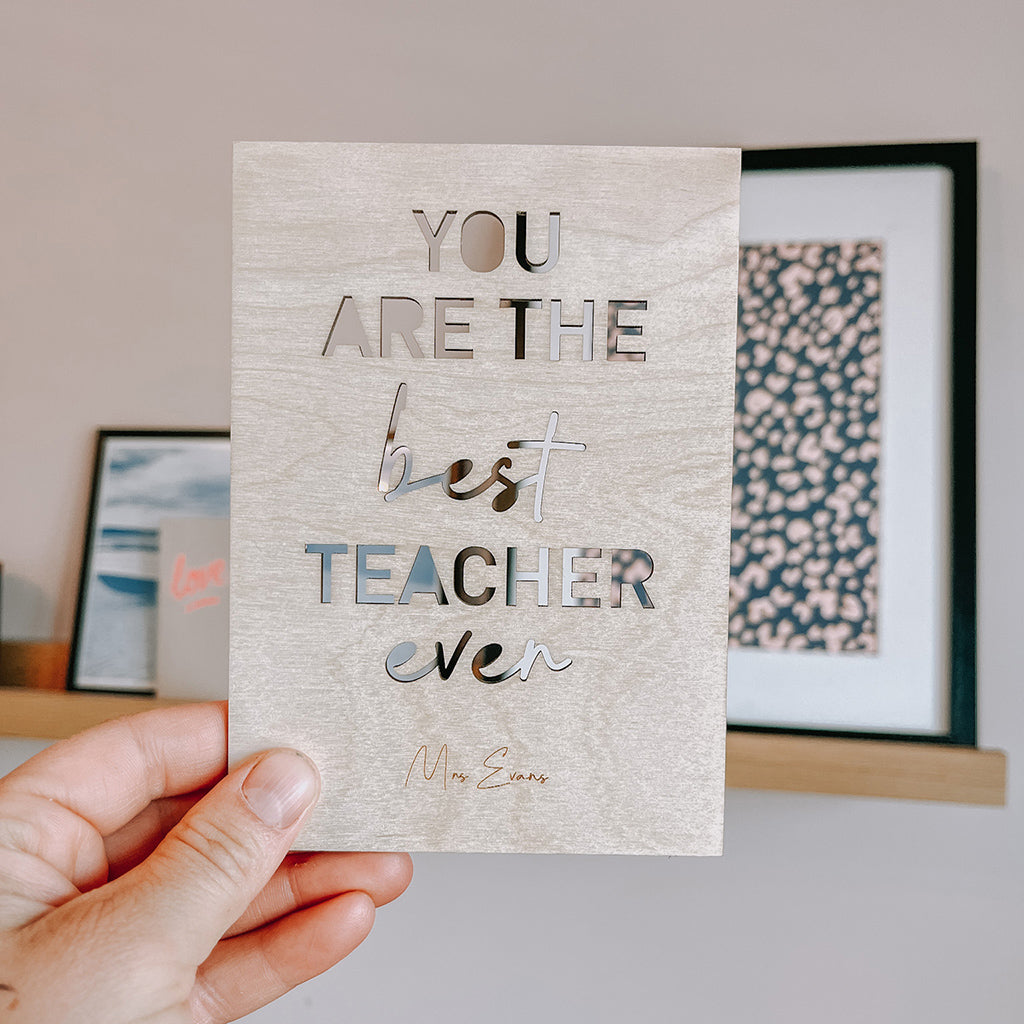 Best Teacher Postcard Personalised