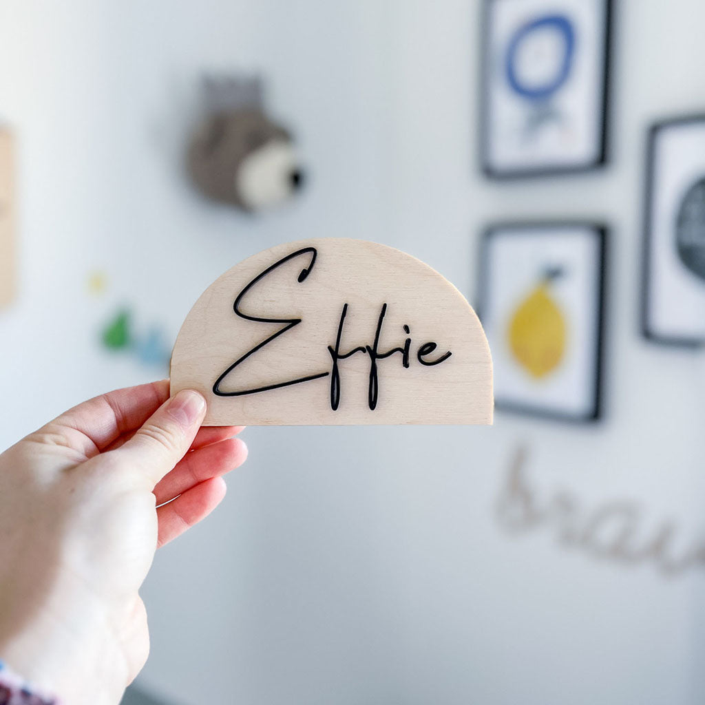 Half Moon Name Plaque