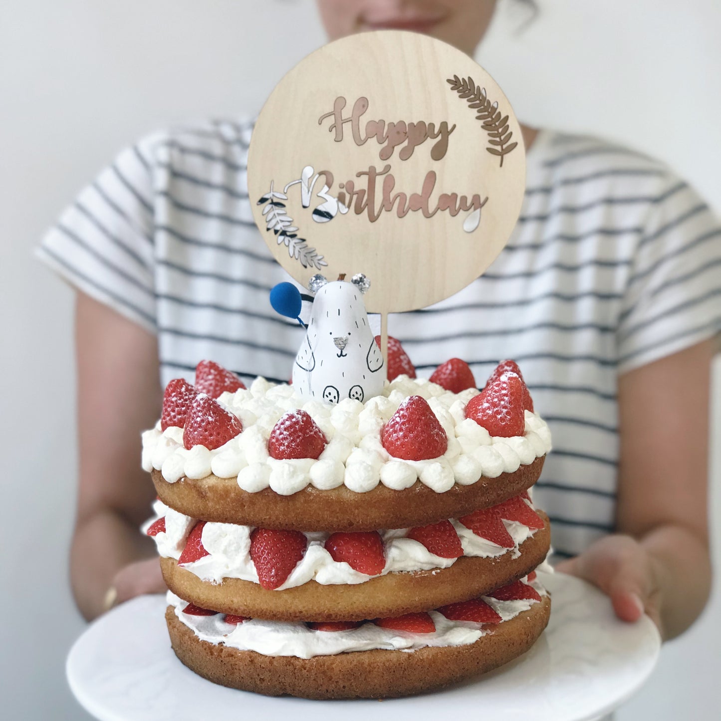 Happy Birthday Cake Topper | Laser Cut Wooden Cake Topper