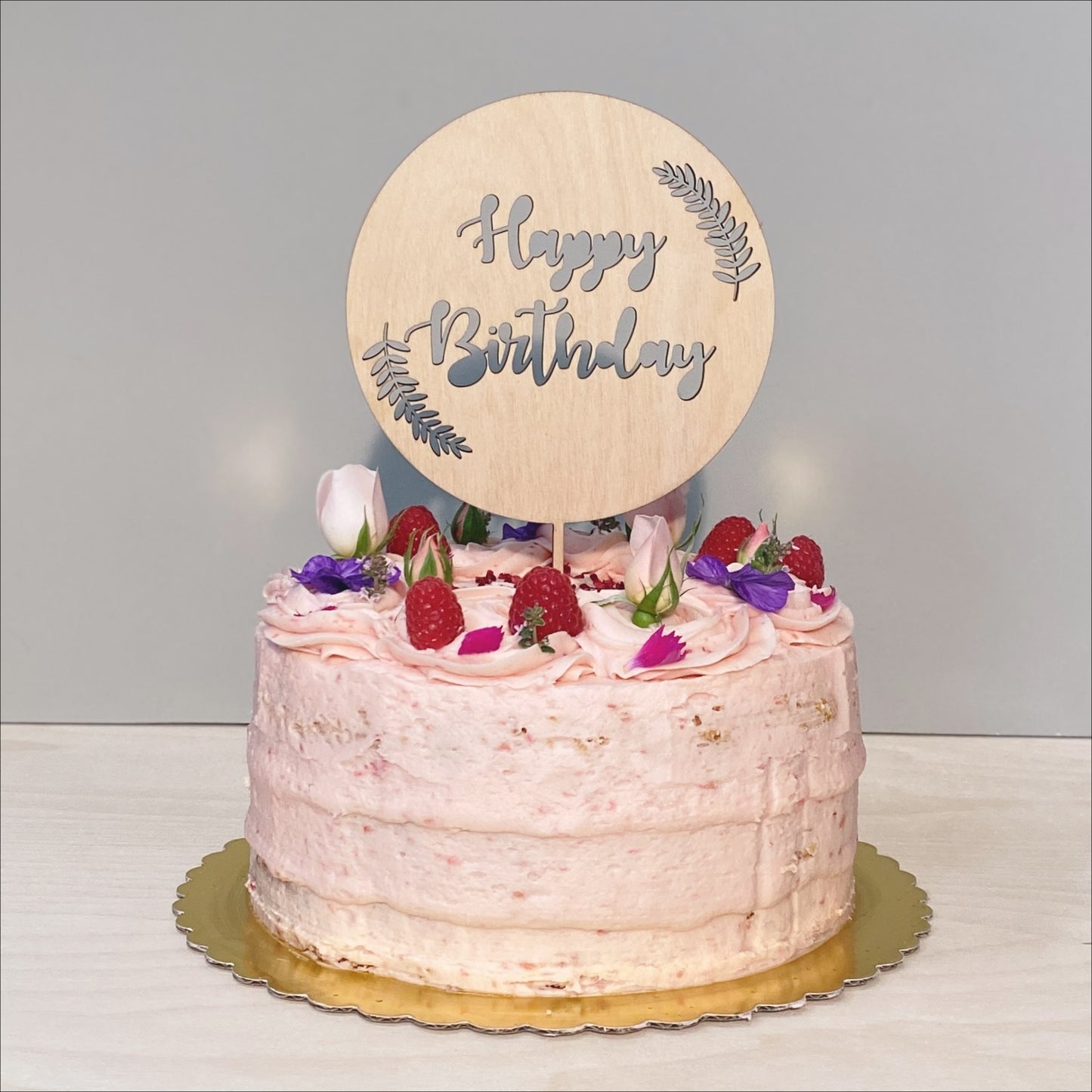 Happy Birthday Cake Topper | Laser Cut Wooden Cake Topper