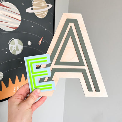 Pinstriped Letters
