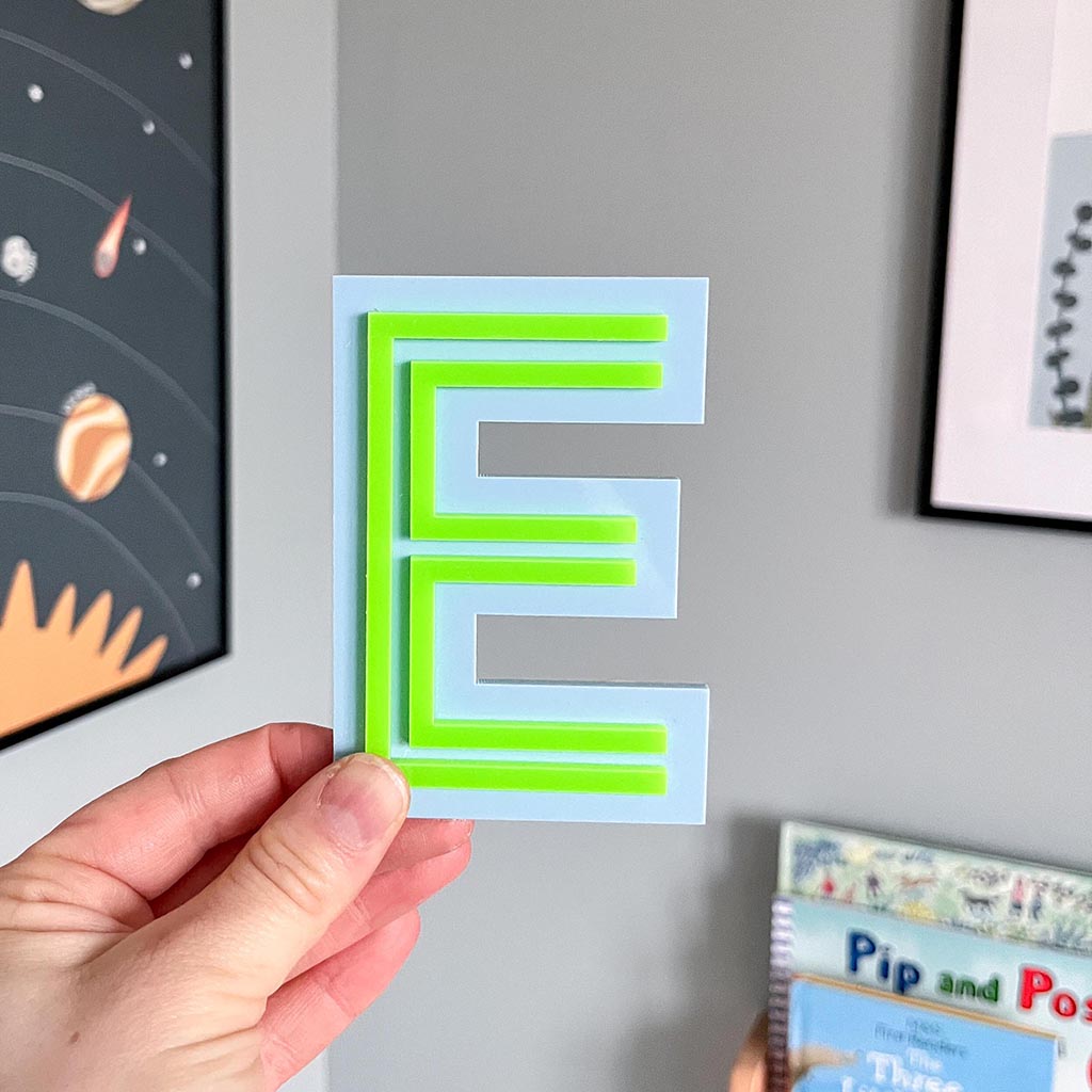Pinstriped Letters
