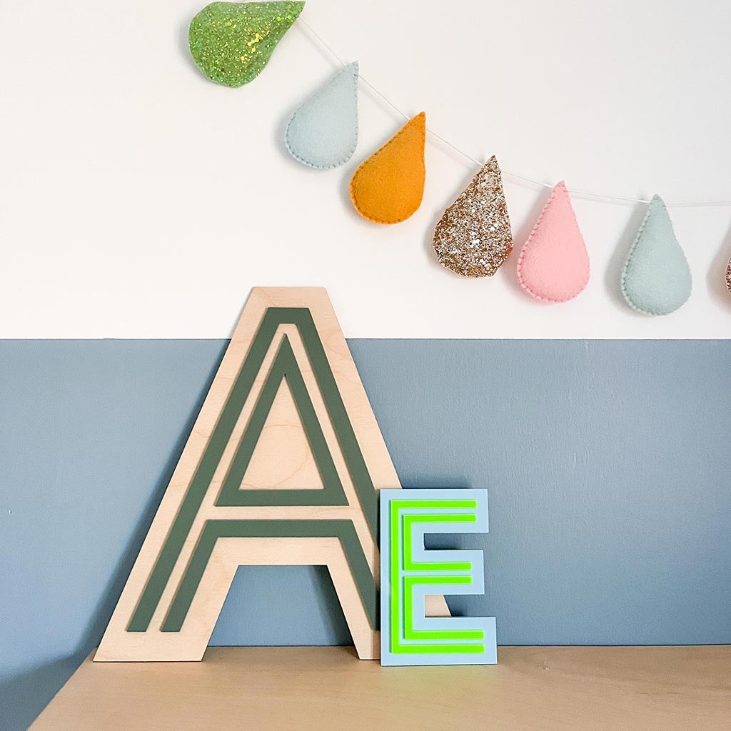 Pinstriped Letters
