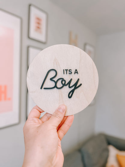 It's a Boy or Girl Reversible Plaque