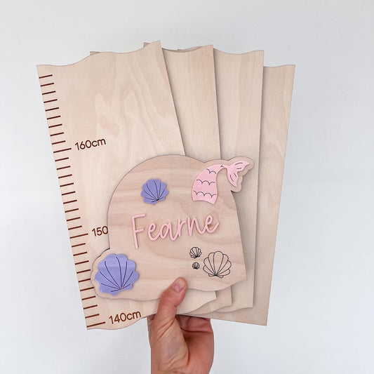 Personalised Height Chart - Mermaid