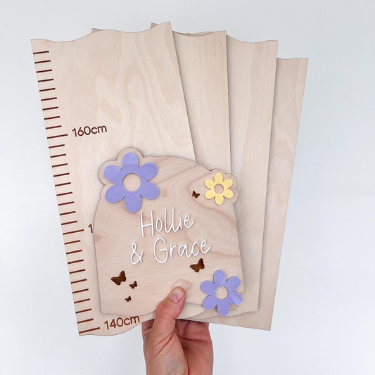Personalised Flower Height Chart - Flowers