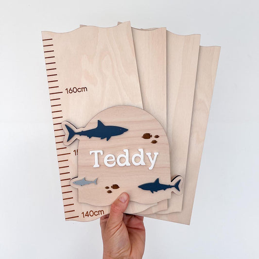 Personalised Height Chart - Shark