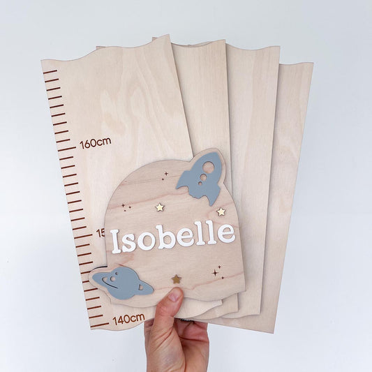 Personalised Height Chart - Space