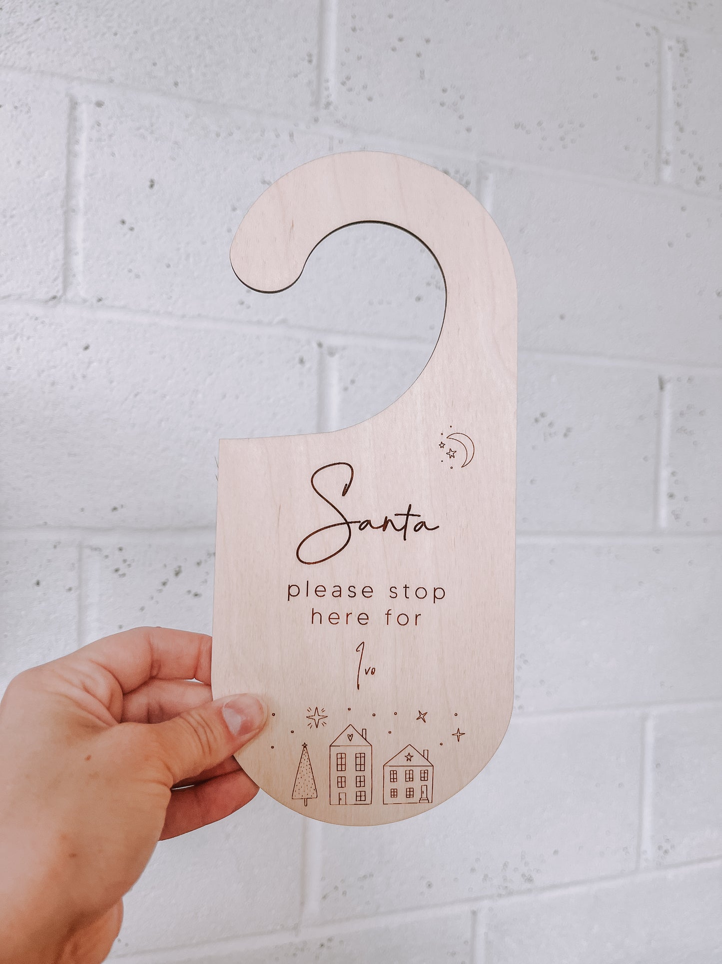 Santa Stop Here For Ivo Door Hanger