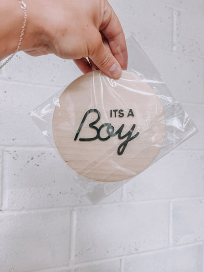 It's a Boy or Girl Reversible Plaque