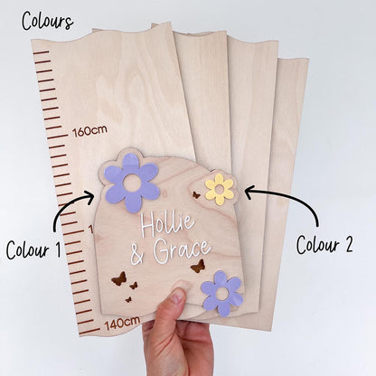Personalised Flower Height Chart - Flowers