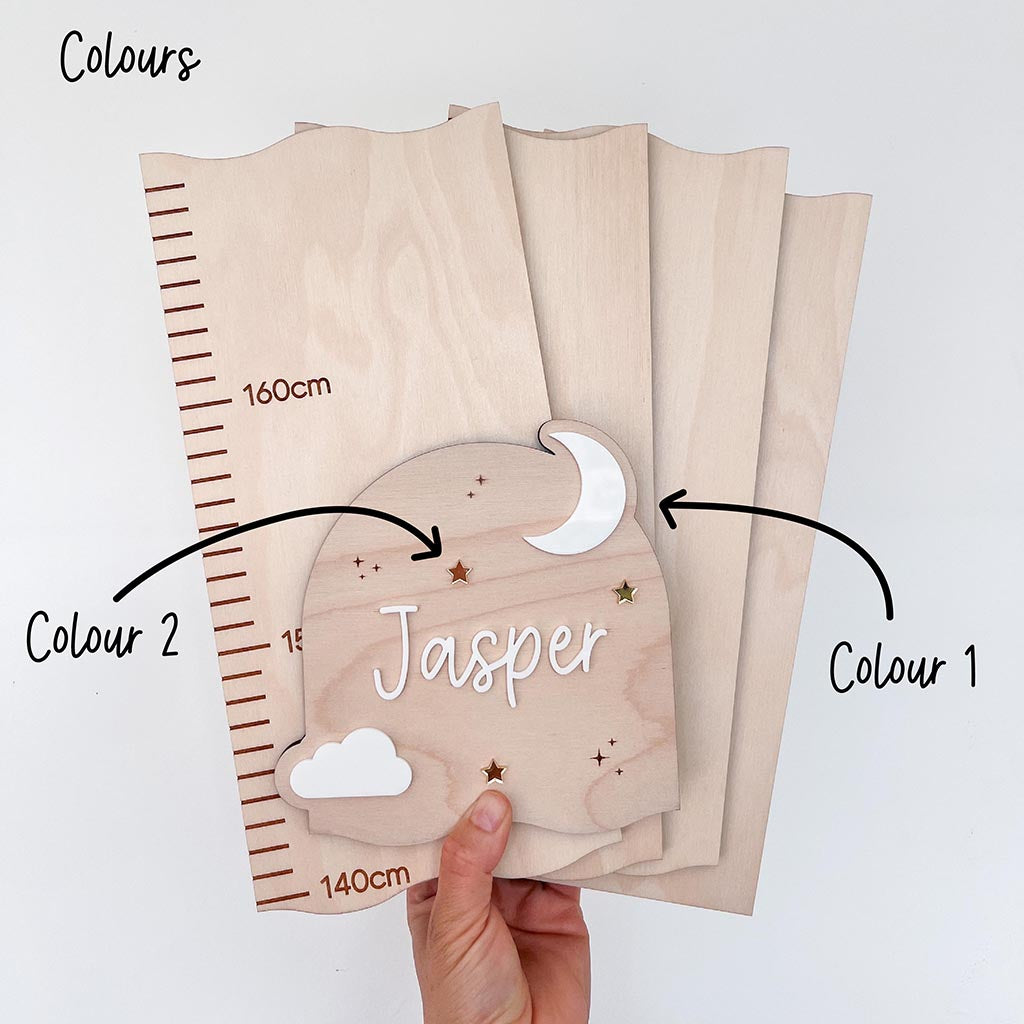 Personalised Height Chart - Cloud