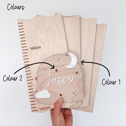 Personalised Height Chart - Cloud