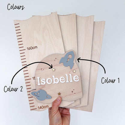 Personalised Height Chart - Space