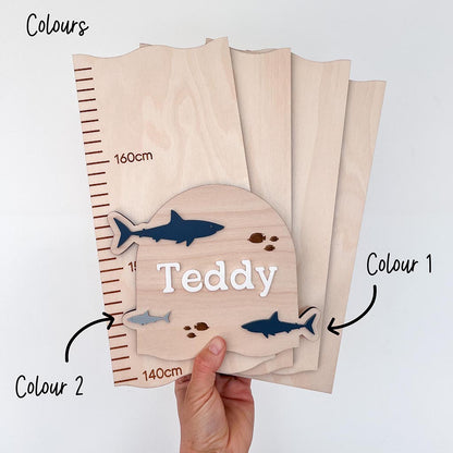 Personalised Height Chart - Shark