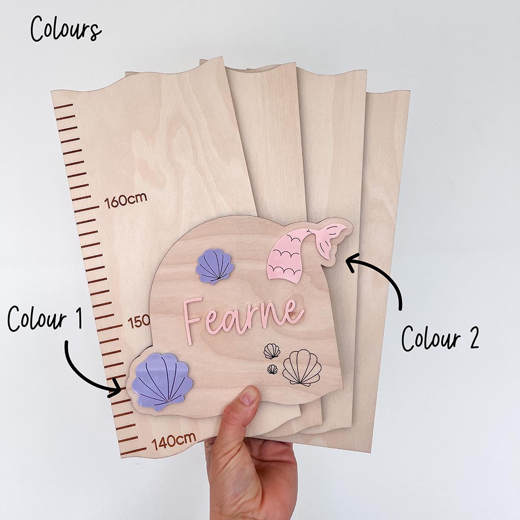 Personalised Height Chart - Mermaid