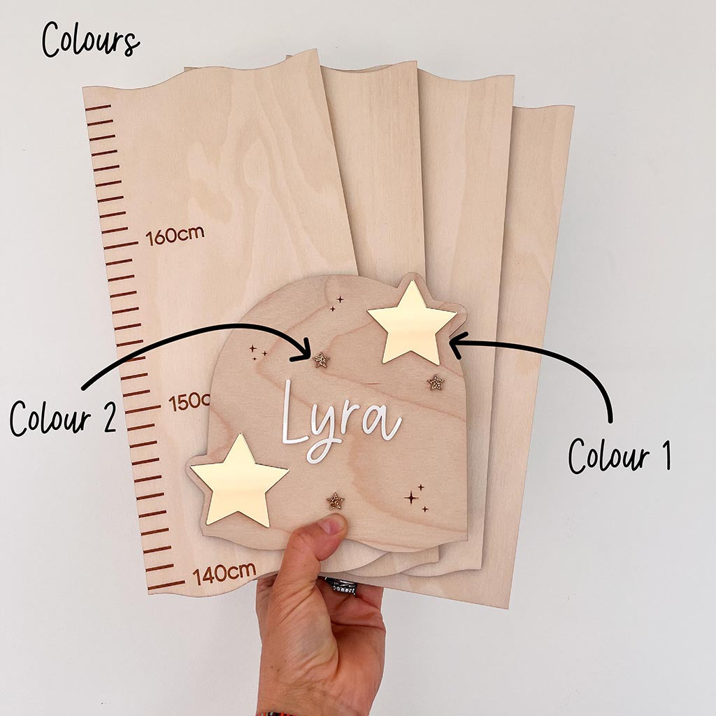 Personalised Height Chart - Stars