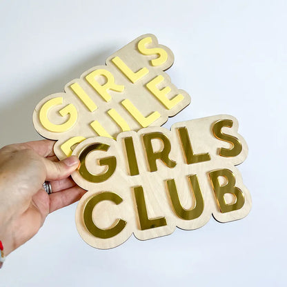 Girls Club Wall Sign