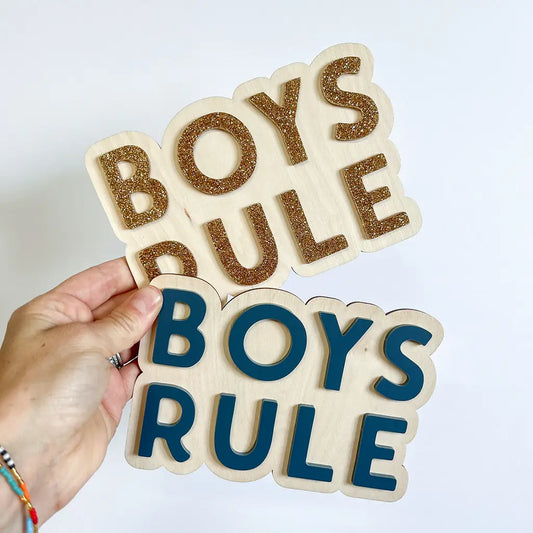 Boys Rule Wall Sign