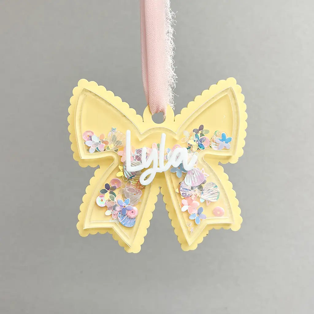 Valentine's Bow Shaker Keyring/Tag