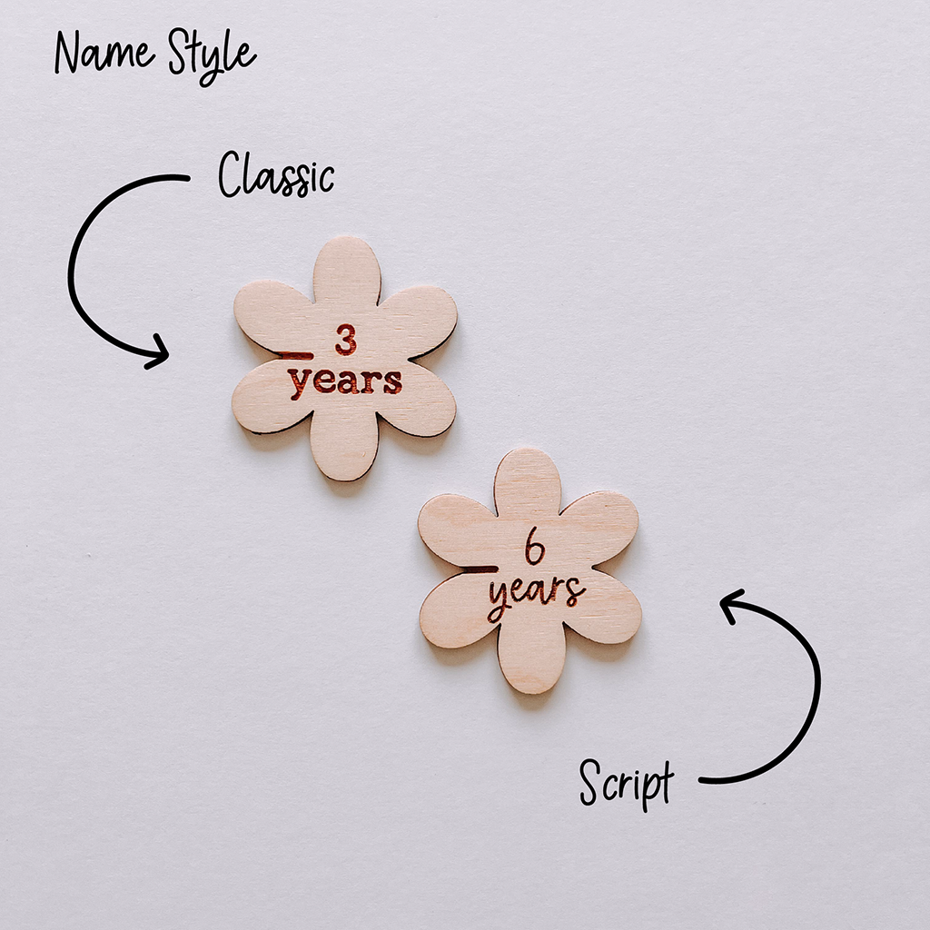Growth Chart Markers  - Flower