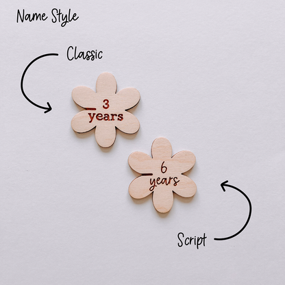 Growth Chart Markers  - Flower