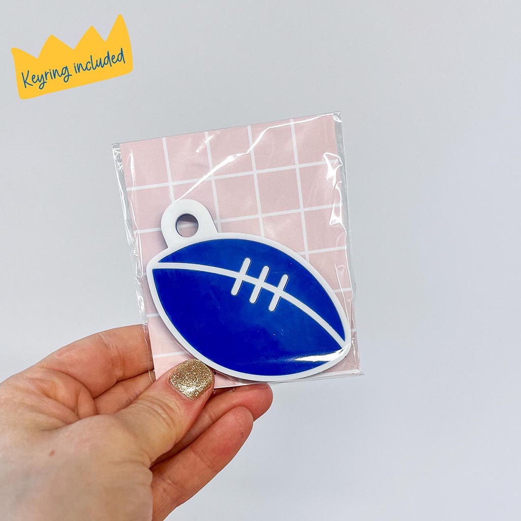 Rugby Ball Triple Layered Keyring