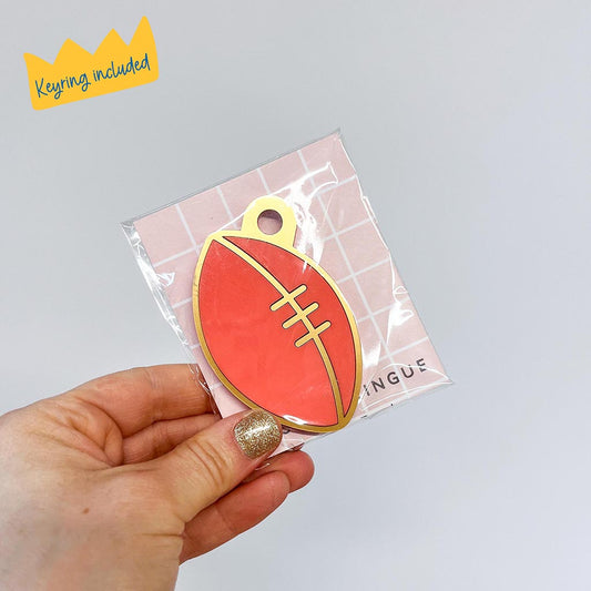 Rugby Ball Triple Layered Keyring