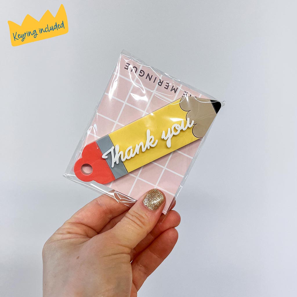 Thank You Pencil Keyring