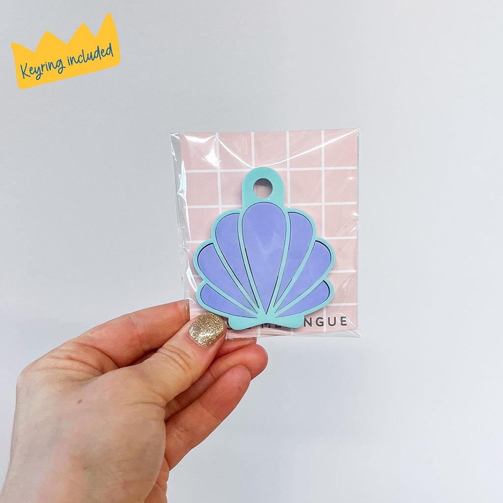 Shell Triple Layered Keyring