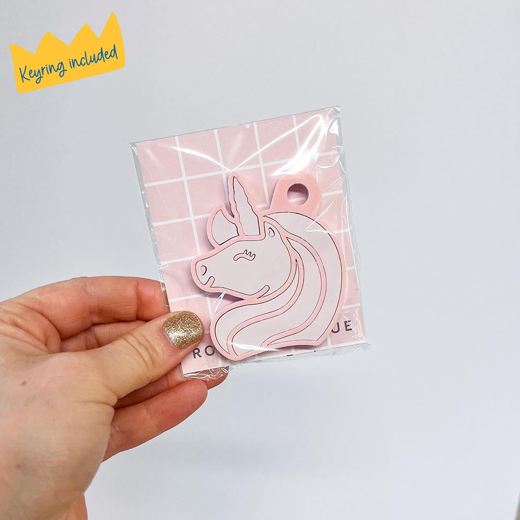 Unicorn Triple Layered Keyring
