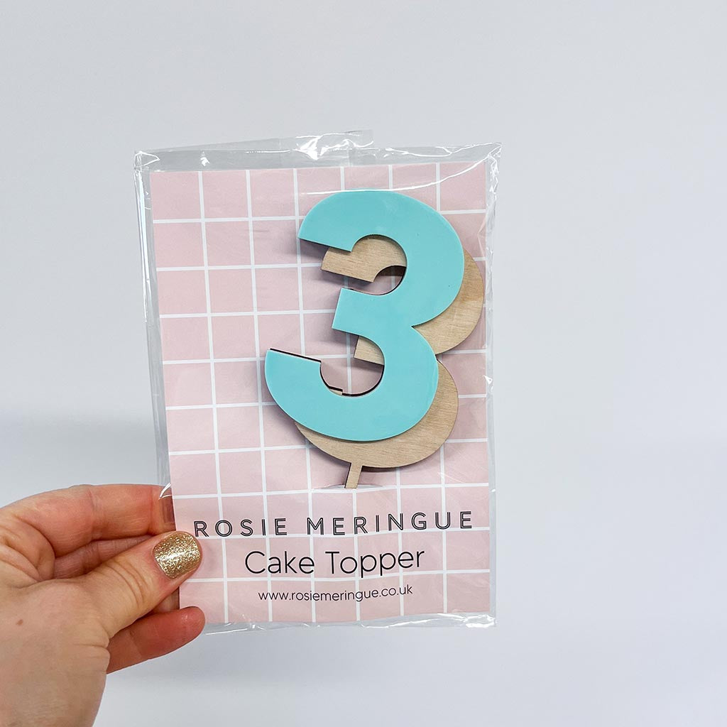 3 Cake Topper