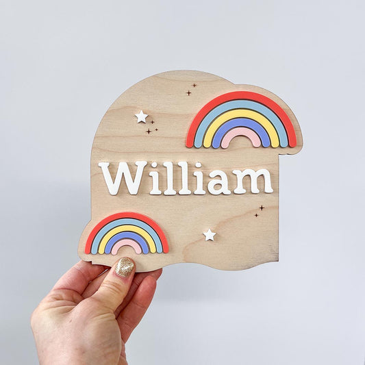 William Rainbow Name Sign