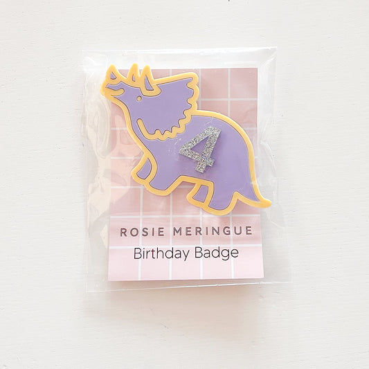 Birthday Badges Dinosaur 4
