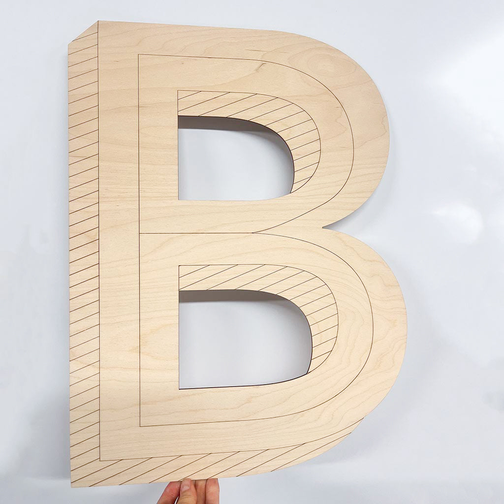 Large Stripped Letter B