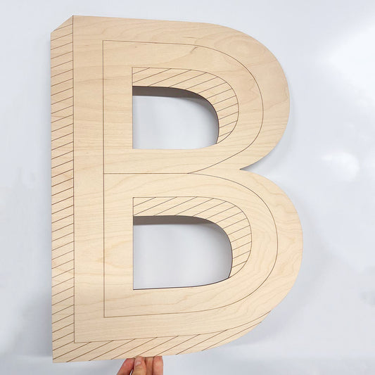 Large Stripped Letter B