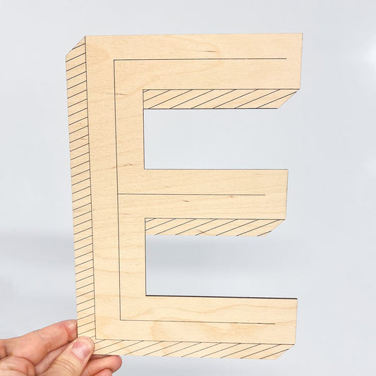 Medium Stripped Letter E