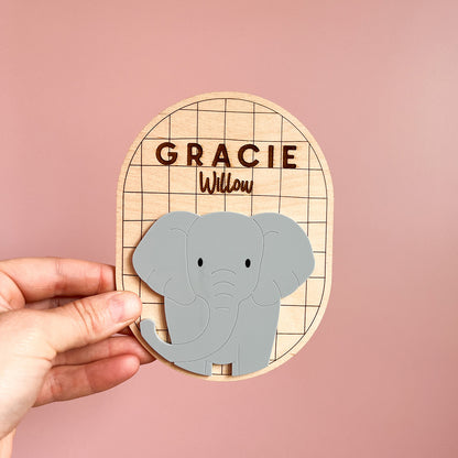 Safari Name Plaque Oval
