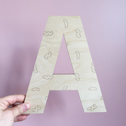 Decorative Wooden Wiggle Letters