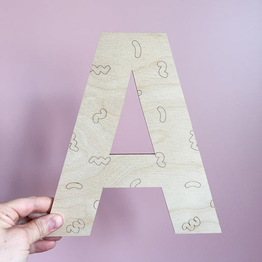 Decorative Wooden Wiggle Letters