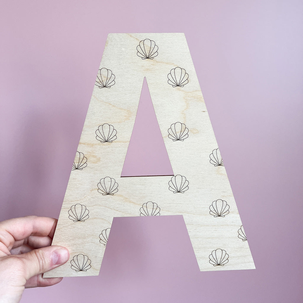 Decorative Wooden Shell Letters